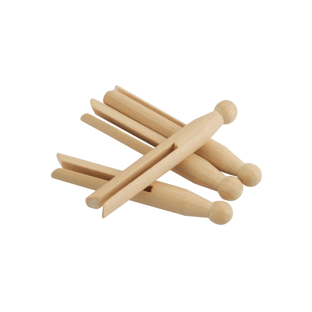 Image of Old-Fashioned Wooden Clothespins - Pack of 25
