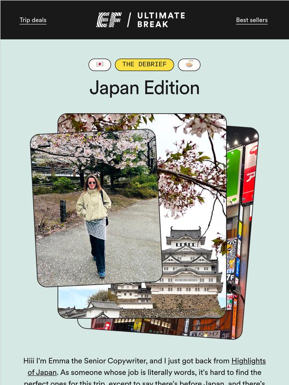 Our senior copywriter yaps about her Japan trip