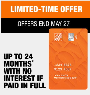 An orange Home Depot credit card