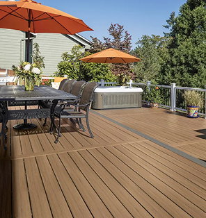 Outdoor brown deck