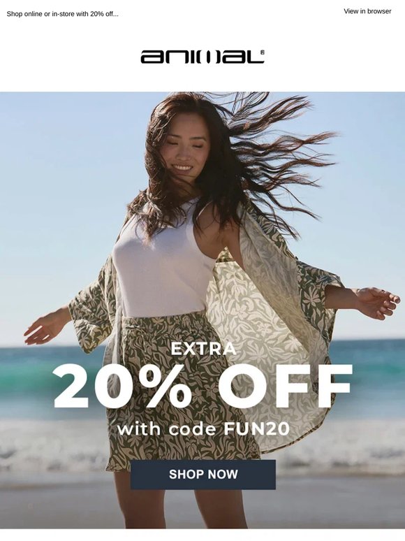Extra 20% Off This Weekend 😍