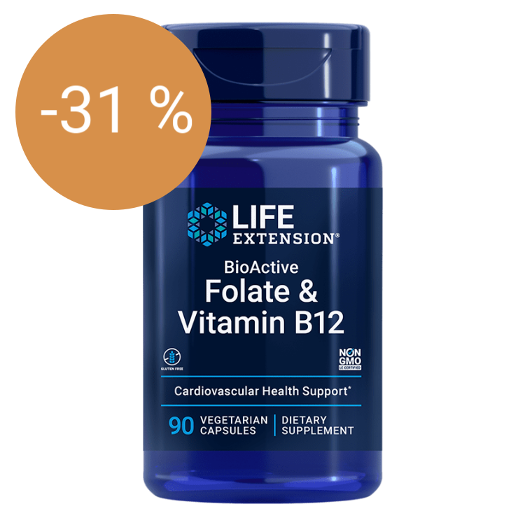 Image of BioActive Folate & Vitamin-B12, 90 kaps