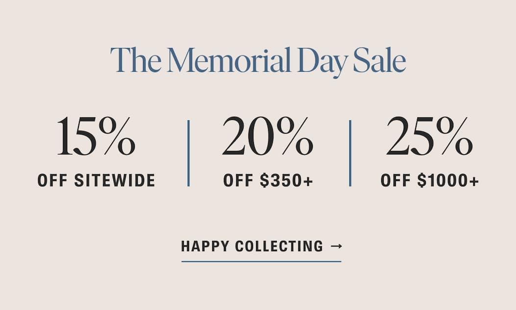 The Memorial Day Sale: Happy Collecting