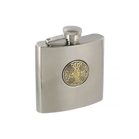 Inspired by Celtic art, pewter hip flask set. - Shop Now.