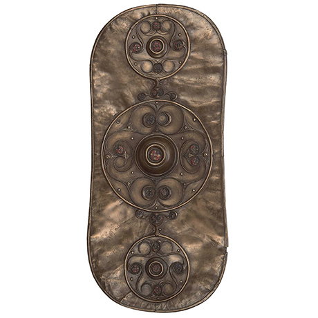 Bronzed resin replica of the Iron Age Battersea Shield from the British Museum collection. - Shop Now.