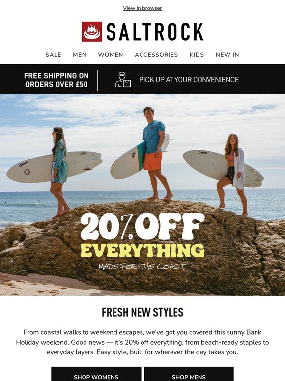 NOW ON | 20% off Everything*