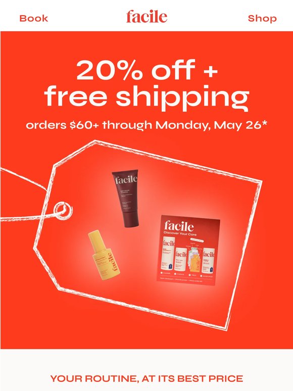 20% Off. Free Shipping. This Weekend Only.