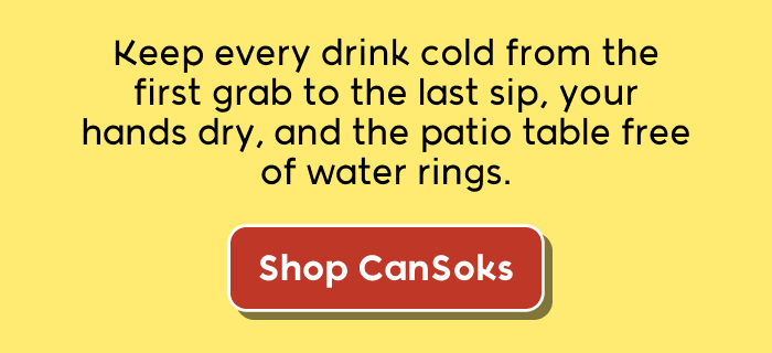 CanSok sleeve keeps hands dry at BBQs.