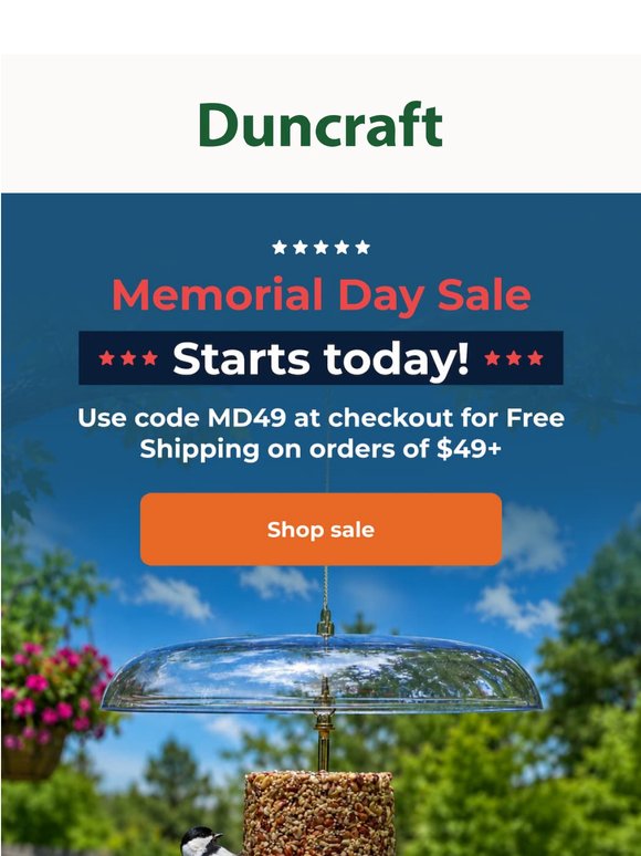 Memorial Day Starts Now