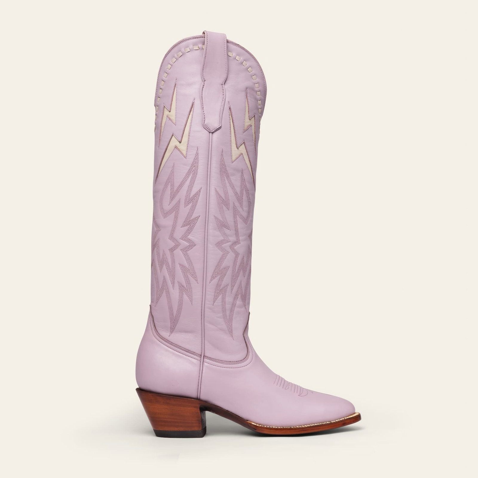 The Lightning Boot Lavender and Bone