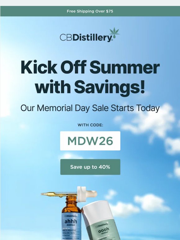 Kick Off Summer with up to 40% Off!