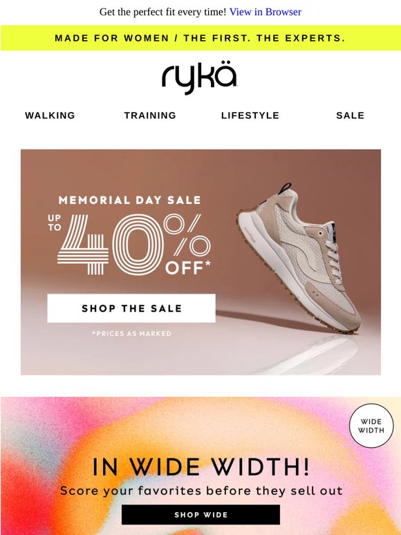 Your favorite sneaks in wide width!