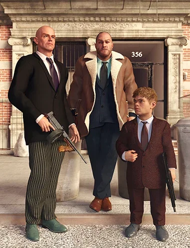 dForce 90s Mob Look Outfit for Genesis 9 Texture Add-On