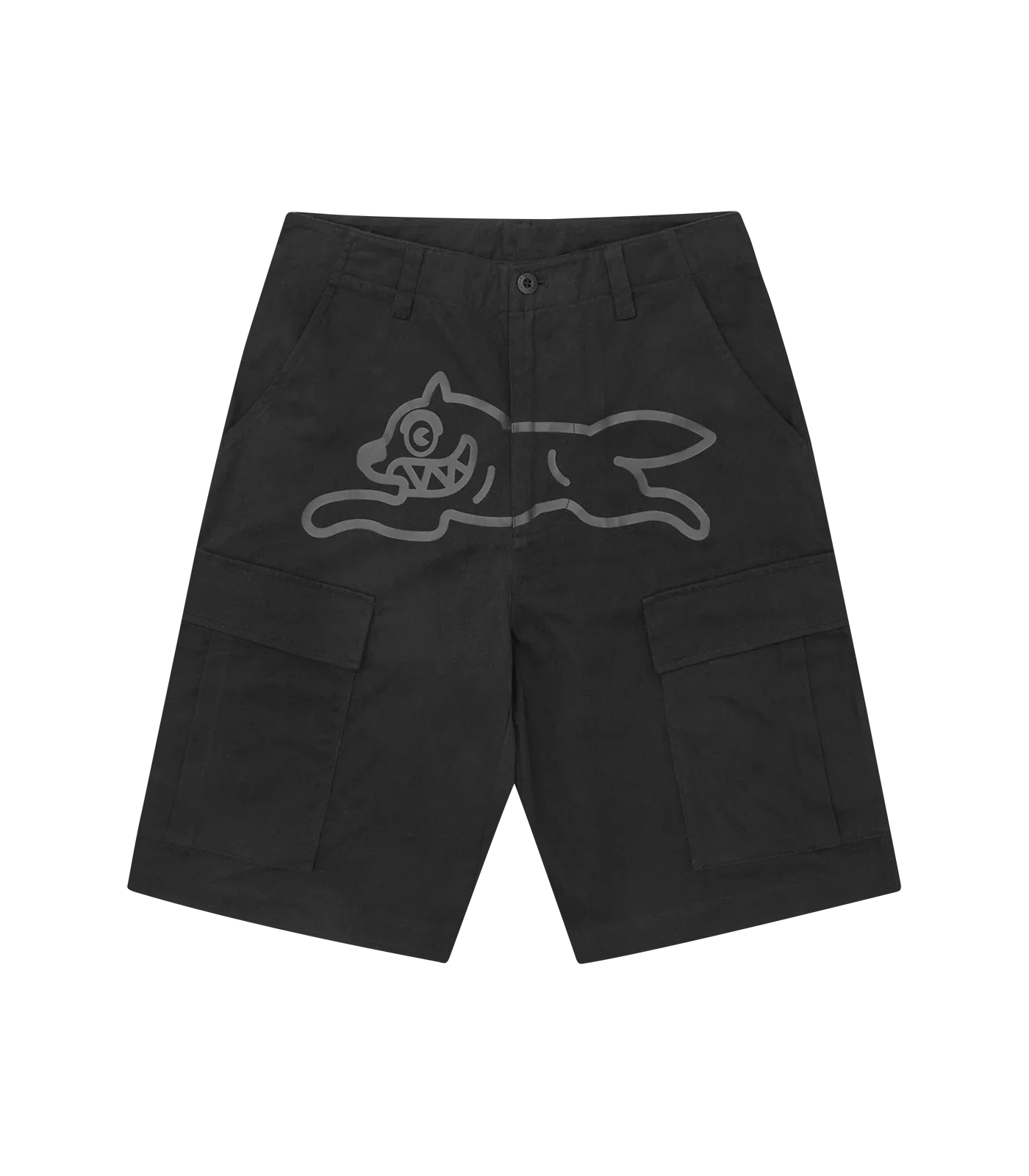 Image of RUNNING DOG CARGO SHORTS - BLACK