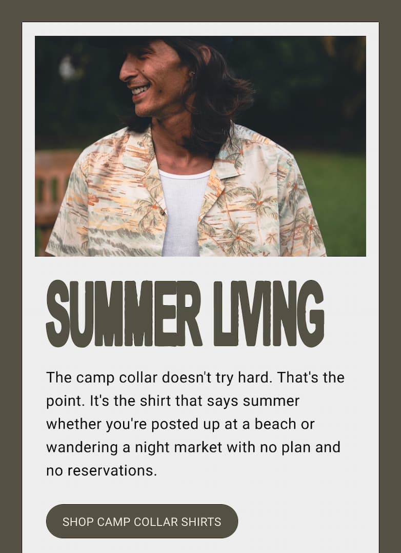 Summer Living - Shop Camp Collar Shirts