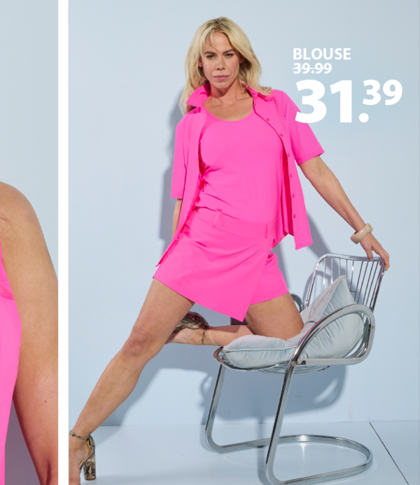 shop travelstof blouse korte mouw