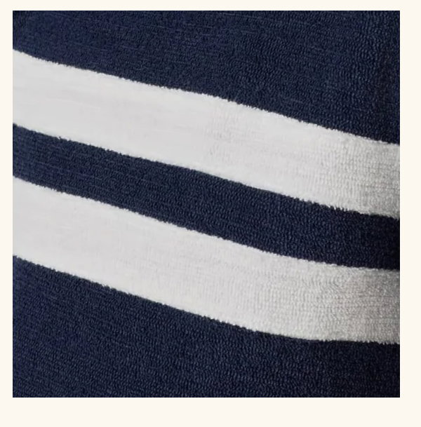 Cabana Towel Terry Surf Stripe Polo