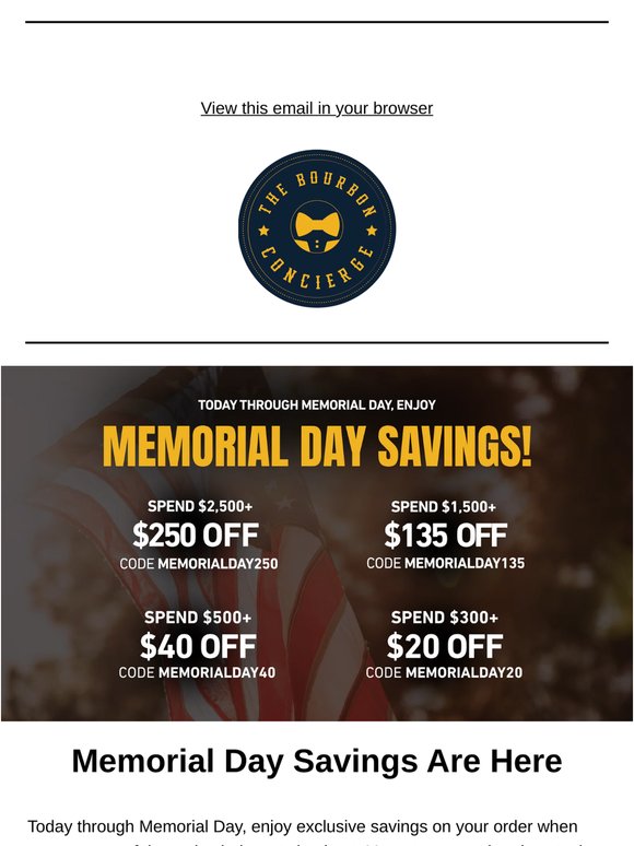 Memorial Day Weekend Only: Save Up to $250