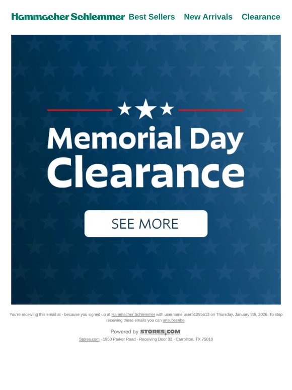 Memorial Day Clearance