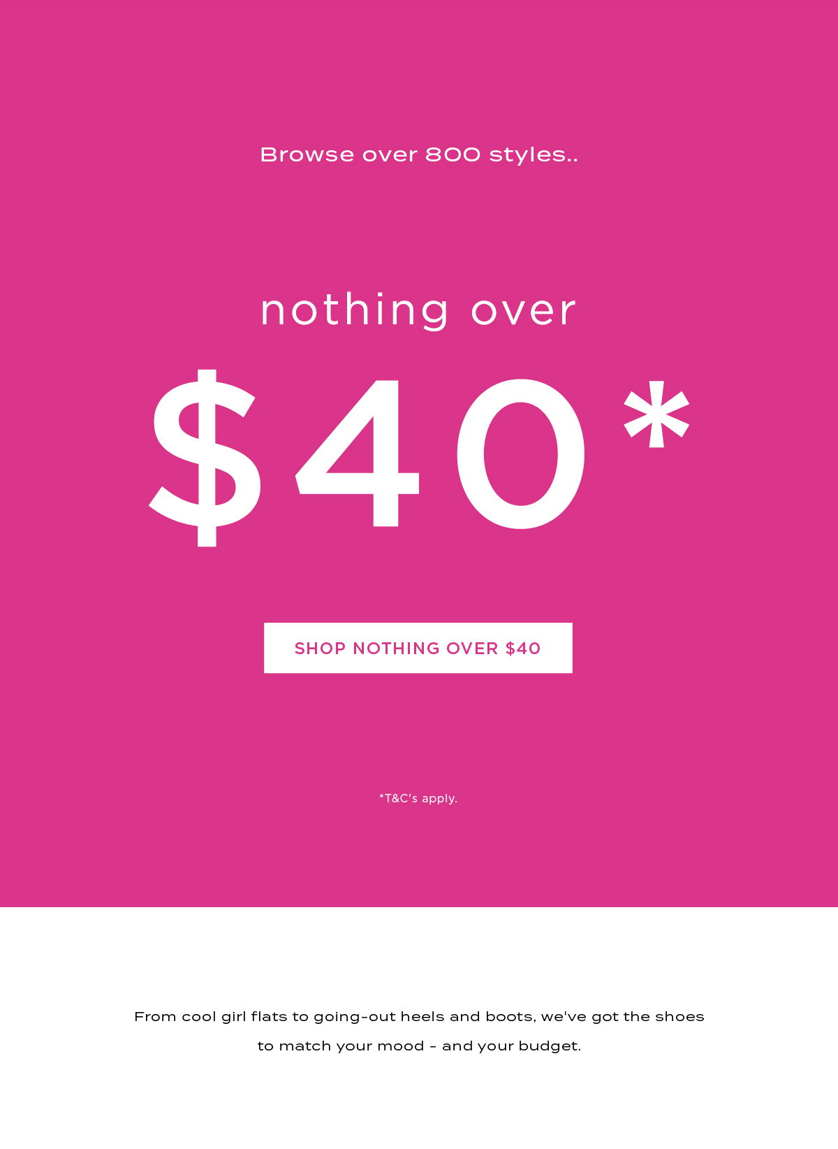 Shop Nothing over $40