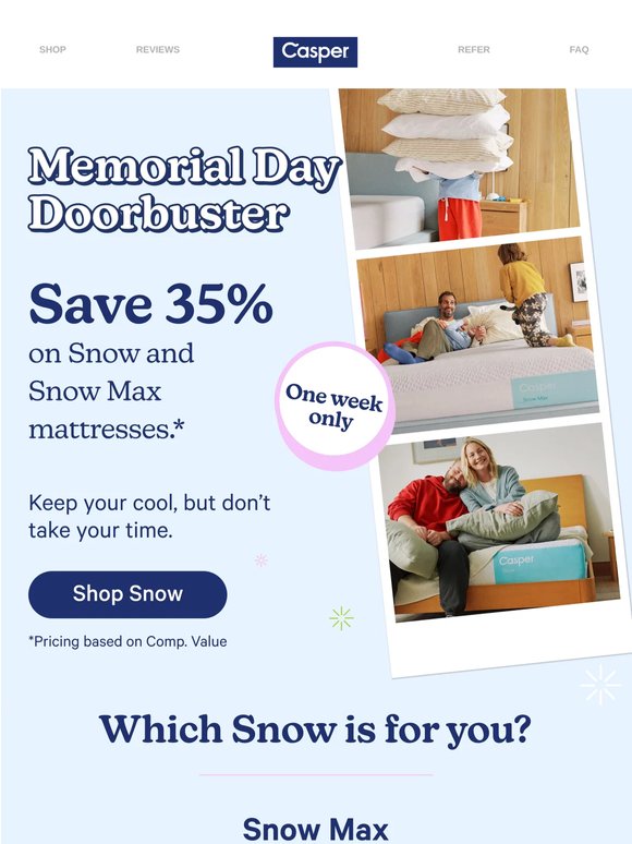 Doorbuster! Our Memorial Day offer just got better.
