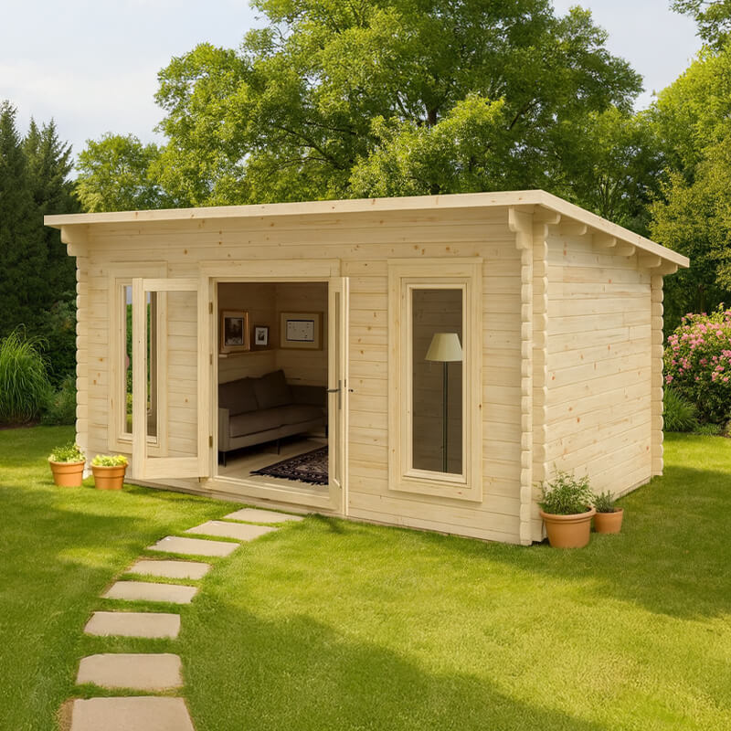 Image of Forest Elmley 5m x 3m Log Cabin Garden Office