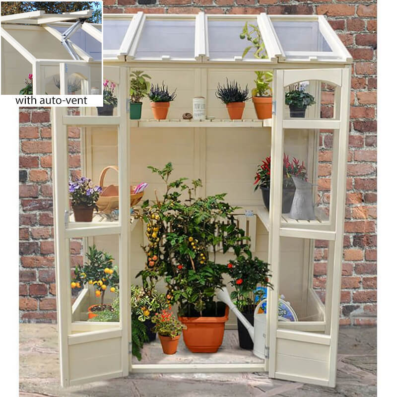 Image of 5' x 2' Forest Victorian Tall Wall Greenhouse with Auto Vent