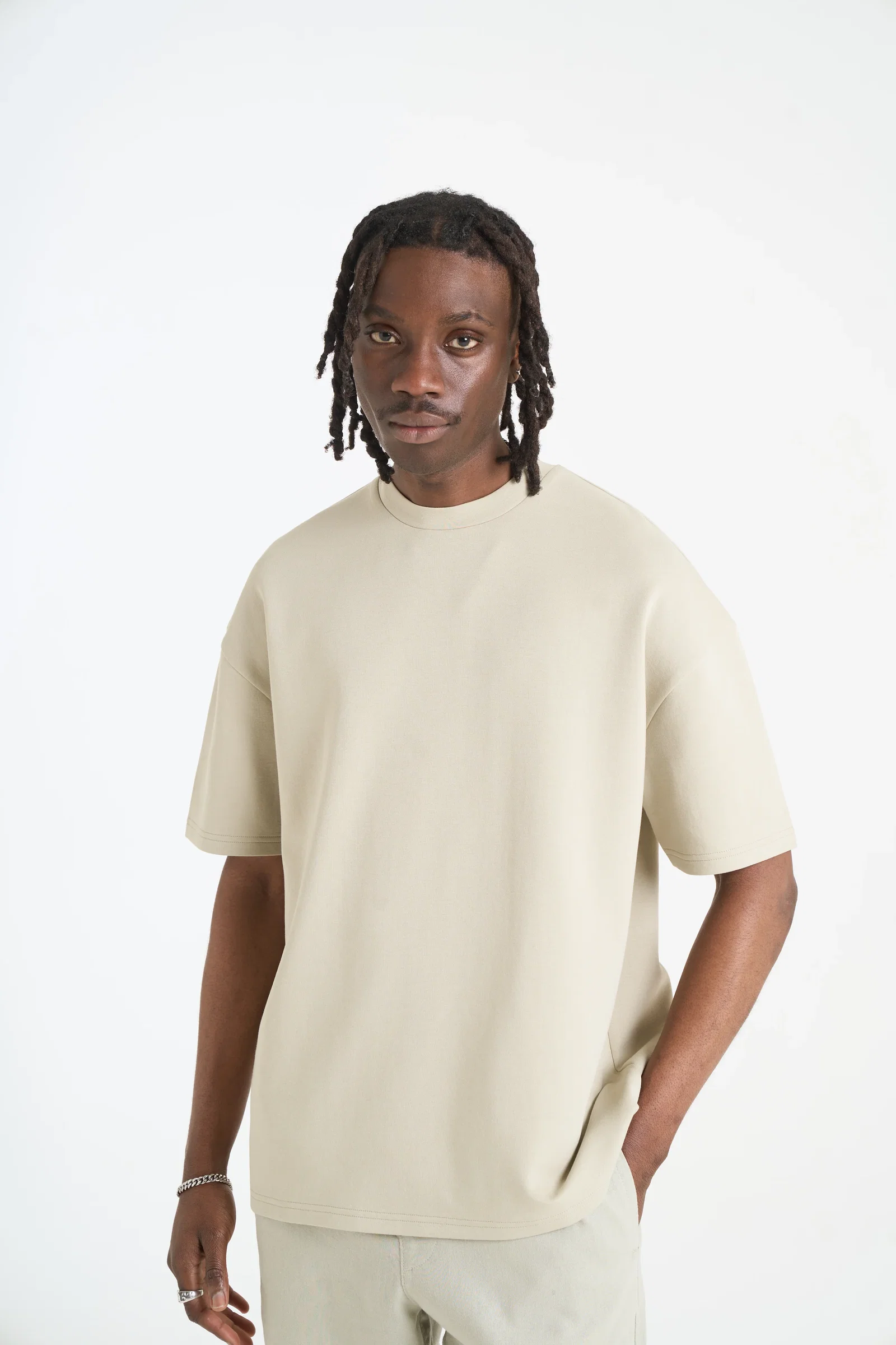 Image of NICCE Mens Luxe T-Shirt | Grey Stone