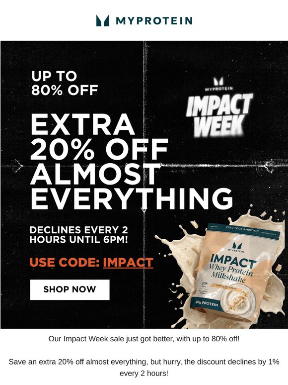Move quick: EXTRA 20% OFF (and declining!) 🚨