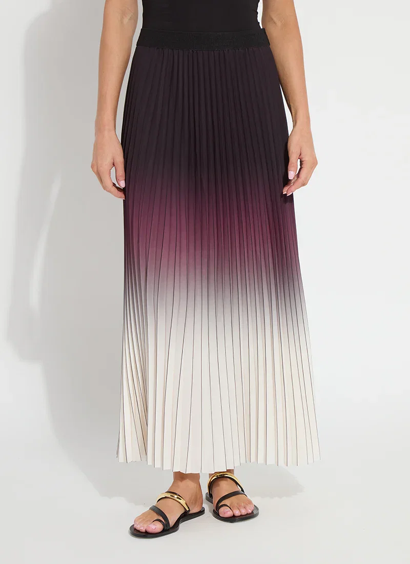 Image of Fortunata Packable Pleated Chiffon Midi Skirt