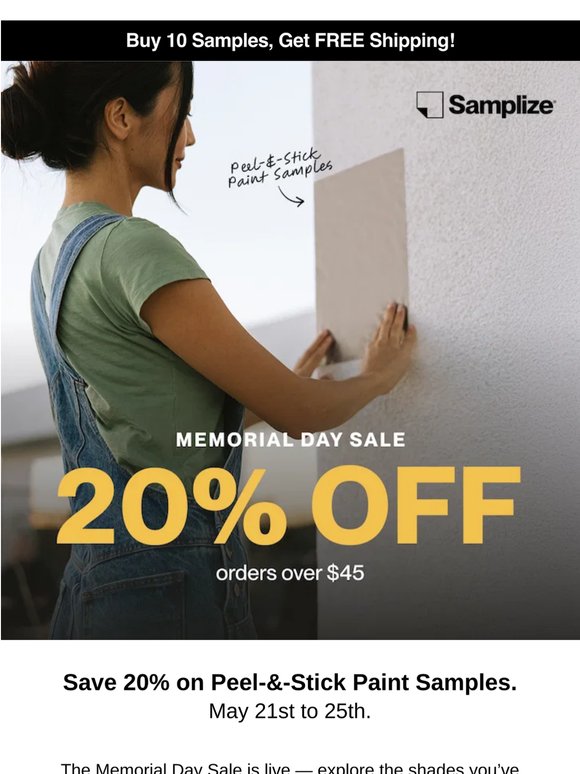 20% Off! Our Memorial Day Sale Starts Now
