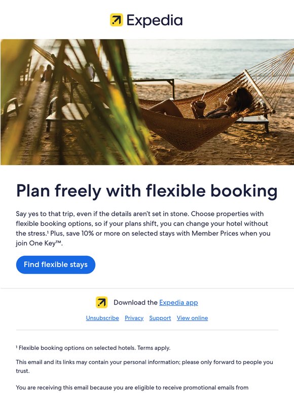 Flexible hotels for stress-free planning