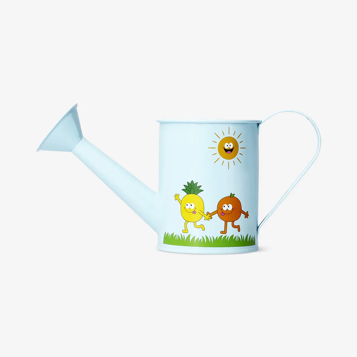 Image of Blue metal watering can