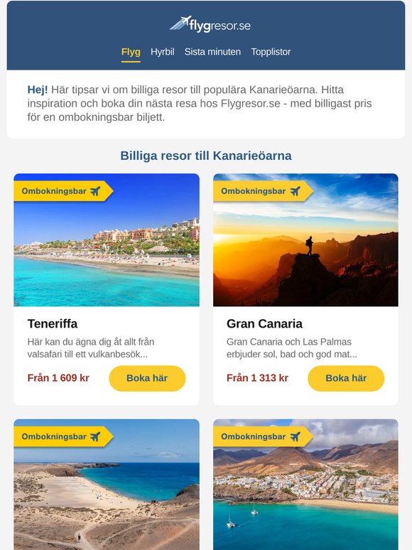 ☀ Packa väskan - billiga flygresor till varma Kanarieöarna