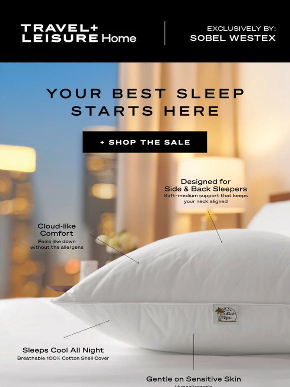 Bring First-Class Sleep Home - 30% Off Pillows
