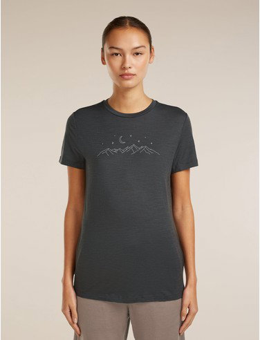 Women's Merino 150 Tech Lite Short Sleeve Tee Sparkling Stars - Obsidian / XS
