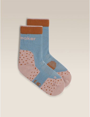Kids' Merino Hike+ Light Crew Socks - Flint Blue/Pink Quartz / M