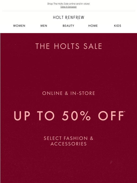 Sale is Here! Open for Up to 50% Off