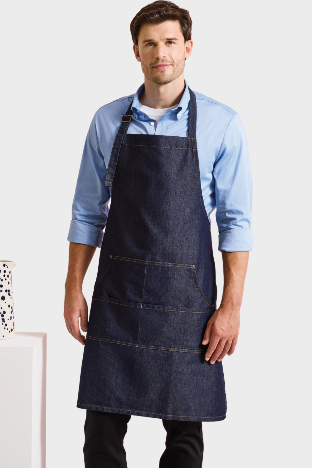 Image of Premier Denim Bib Apron, Indigo Denim