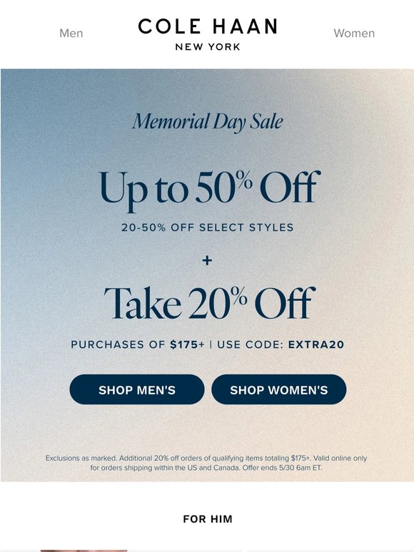 Up to 50% off select outfit must-haves