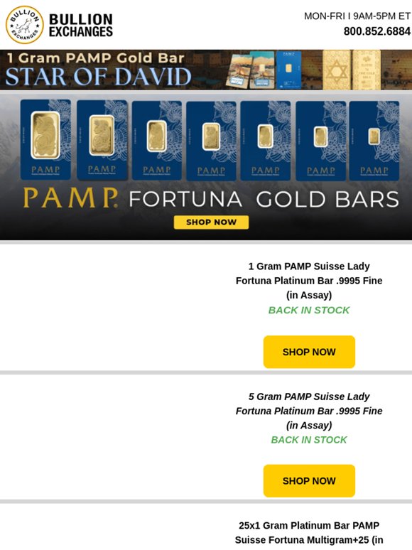 🔔Lady Fortuna Bars Return — Don’t Miss This Restock