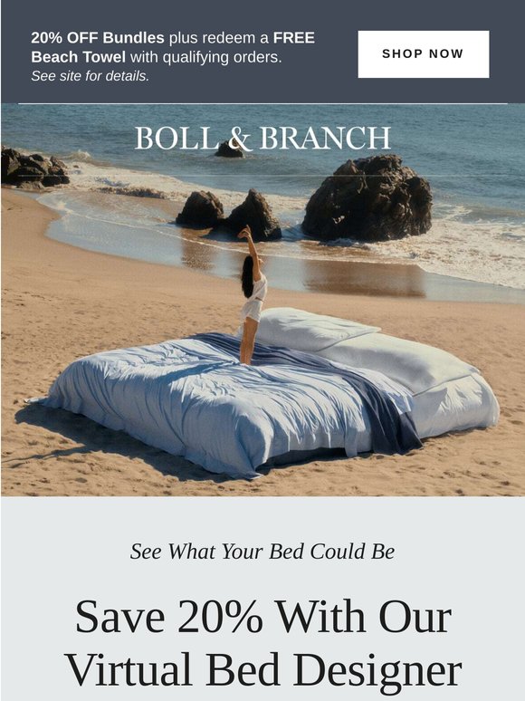 ✨ Virtually design your bed for 20% off