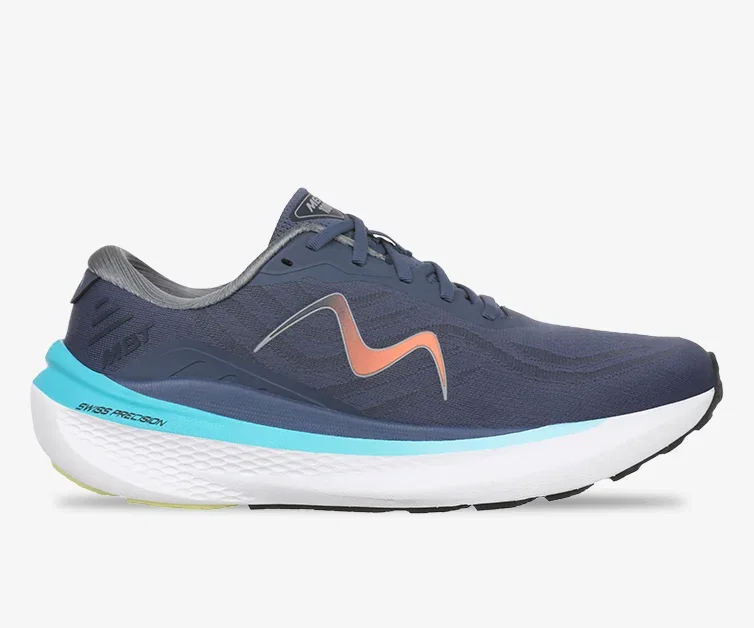 The MBT Modena sole is a Level 2 rocker-bottom sole engineered to encourage a more dynamic and efficient gait. Its profile promotes a midfoot stance, with the heel slightly elevated from the ground, helping wearers transition smoothly from heel strike to toe-off.