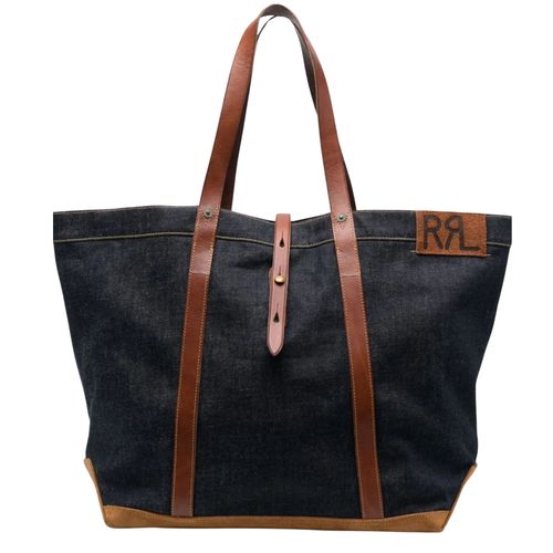 RRL by Ralph Lauren Leather-Trim Denim Tote - Indigo