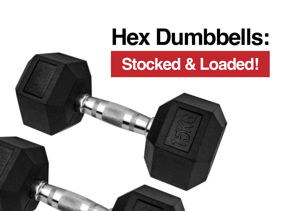 All hex weights in stock