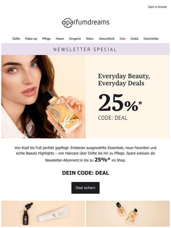Spare bis zu 25% auf alle Kategorien 💜