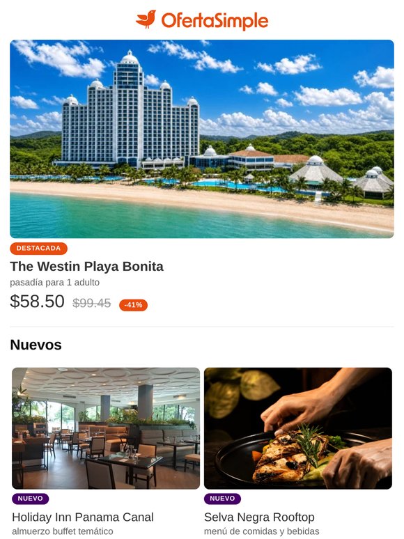 🏨 Westin Playa Bonita + 🍽️ Selva Negra + 🍴 Holiday Inn + 🥐 Cinnabon