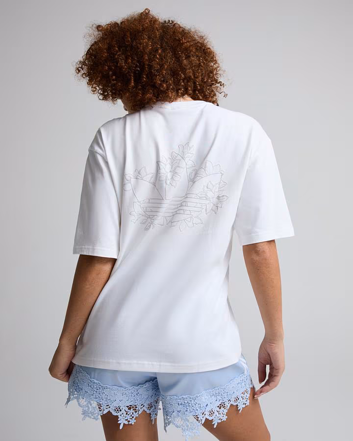 adidas Originals Womens Lace Oversized Trefoil T-Shirt