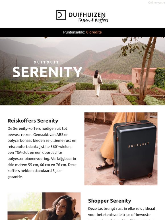 Ontdek SUITSUIT Serenity: ruimte voor wat écht telt