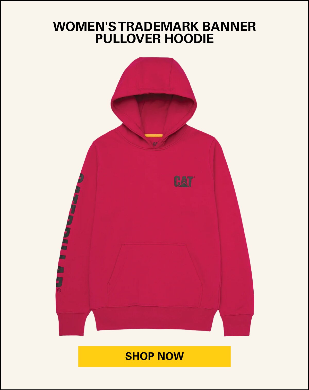 WOMEN'S TRADEMARK BANNER PULLOVER HOODIE